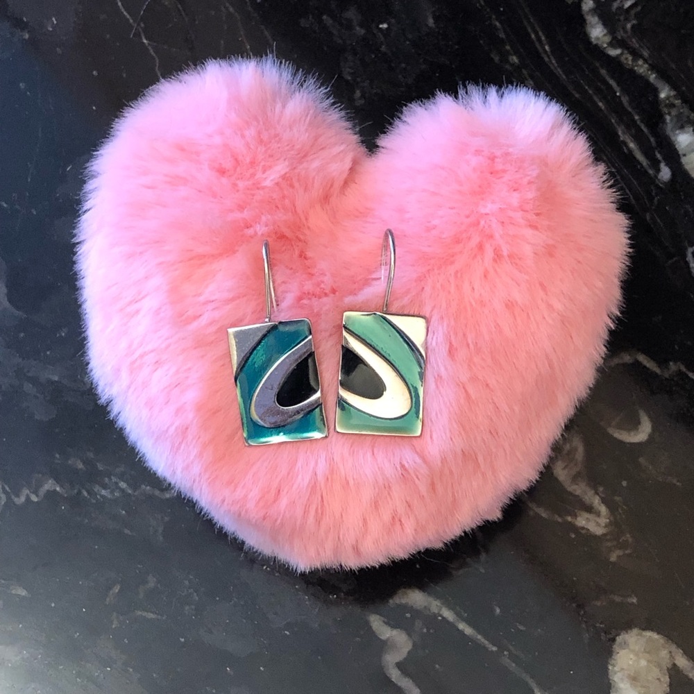 Silver Aquamarine Earrings NWOT